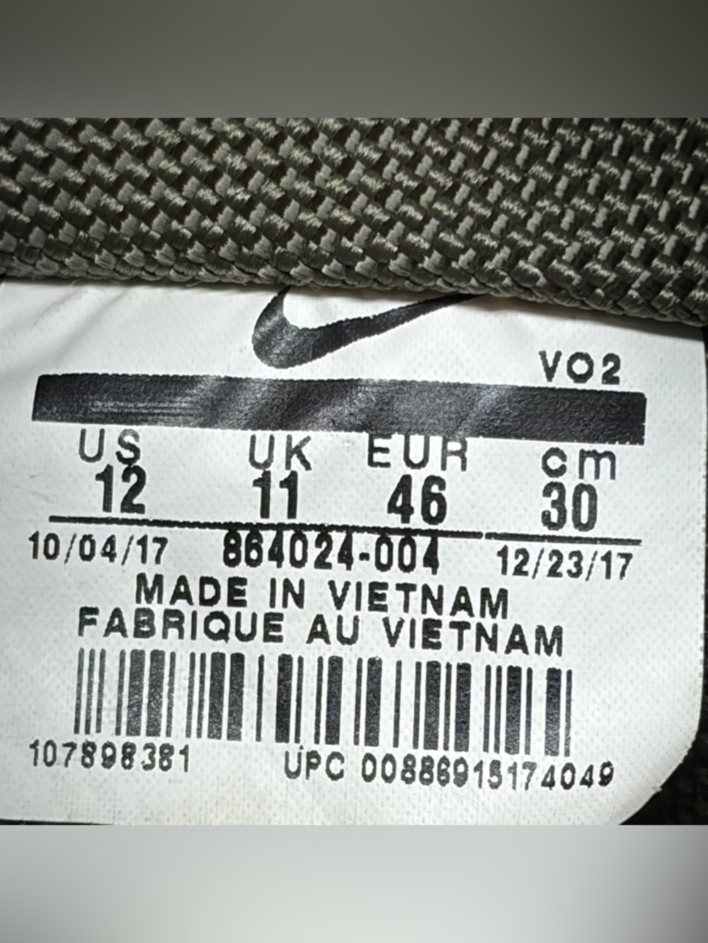 Nike SF Air Force 1 High Black Medium Olive 864024-004 Men's Sz 12 Special Field - Picture 10 of 10